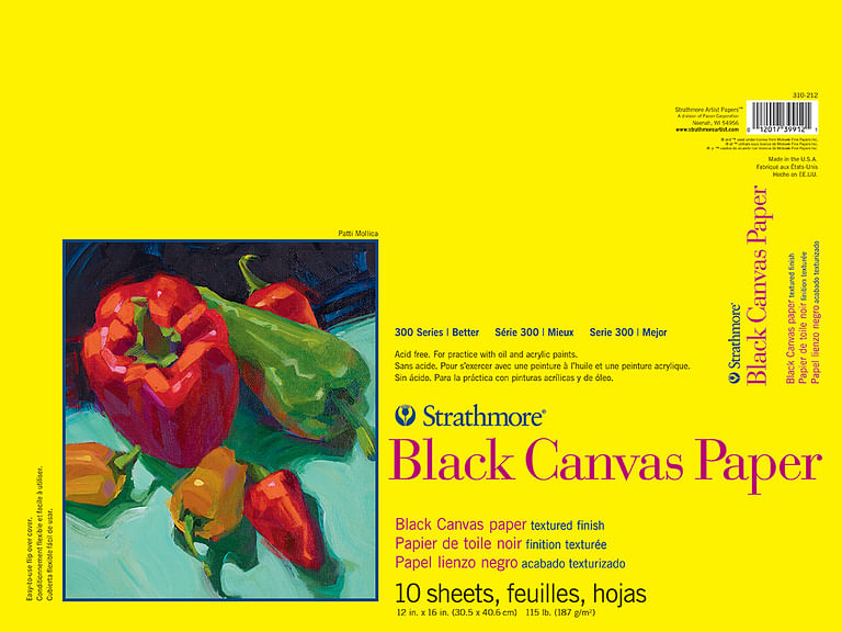 12x16 Black Canvas Paper 10/TB/115#