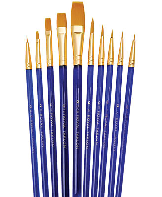 10-piece Golden Taklon Brush Set