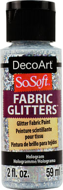 2 oz. Hologram Glitter SoSoft Fabric Paint @ Raw Materials Art Supplies