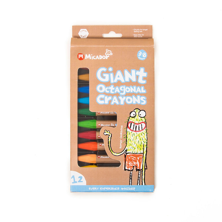 12-color Giant Octagonal Crayons Pack