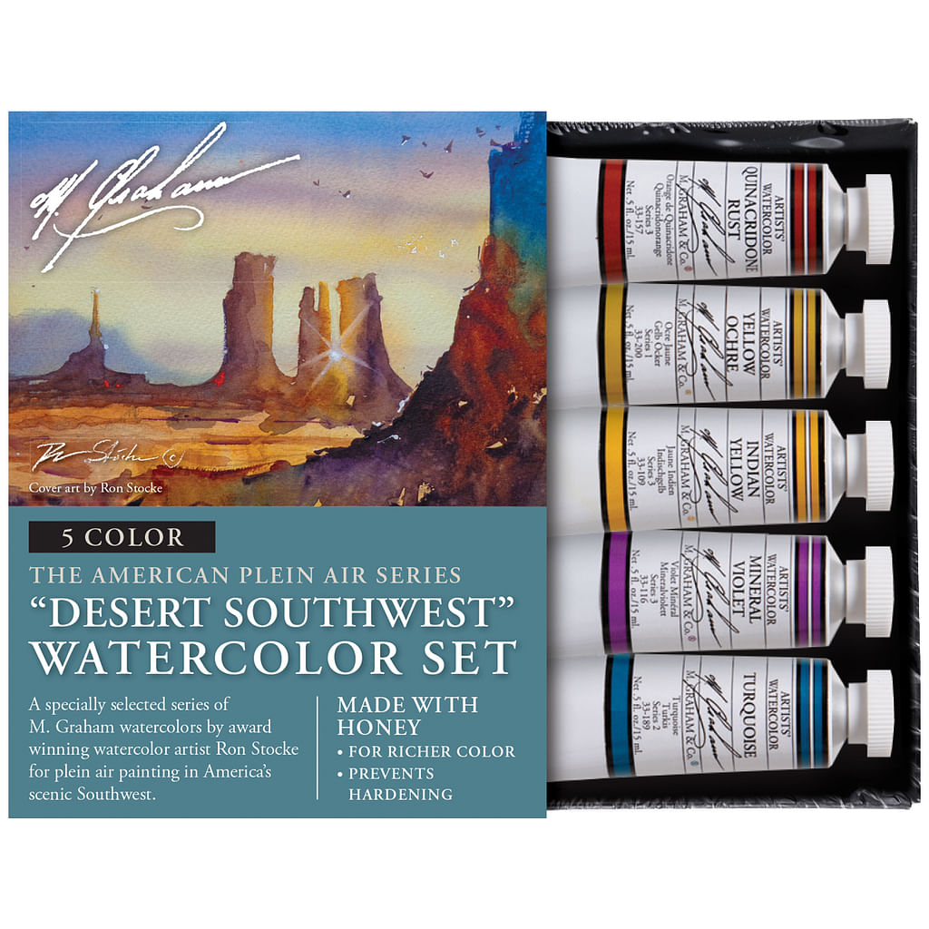 5-color 15ml Pacific Northwest Watercolor Set @ Raw Materials Art Supplies