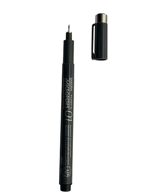0.25mm (01) Black Microperm Pen @ Raw Materials Art Supplies