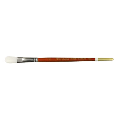1/2 Oval Wash Short Handle White Sable Watercolor Brush @ Raw Materials  Art Supplies