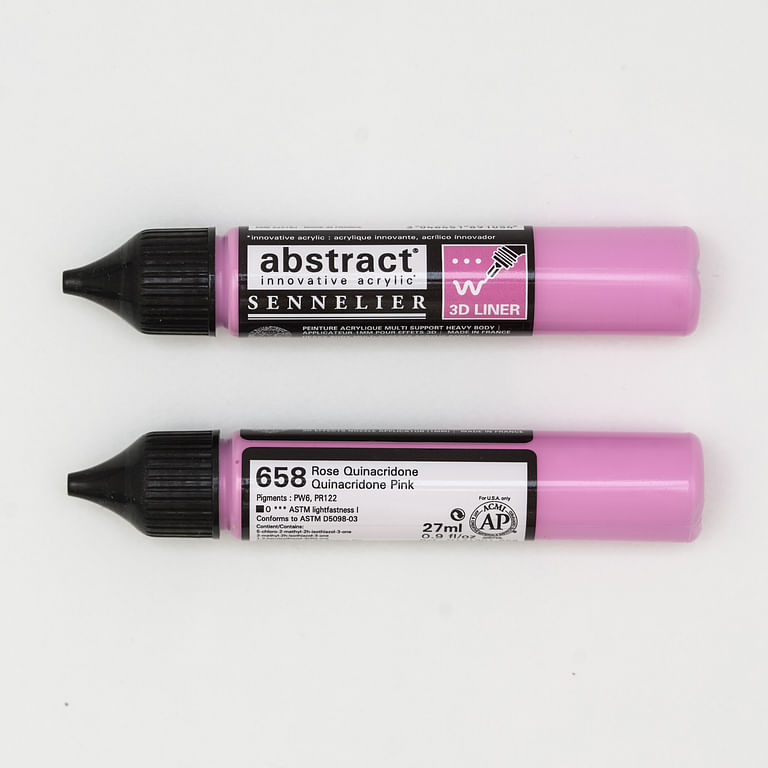 27ml Quinacridone Pink Abstract Acrylic Liner