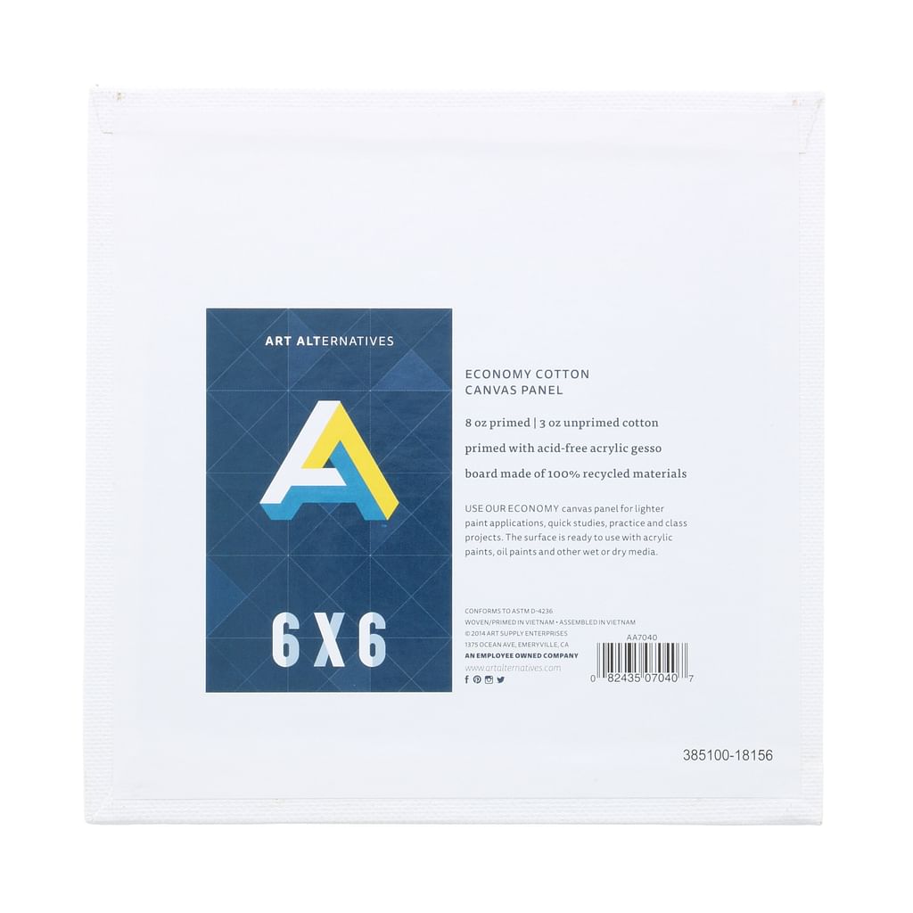 CANVAS PANELS - 13.5 OZ ( 420GSM )- PACK OF 4 - (6.0 x 6.0 inch)