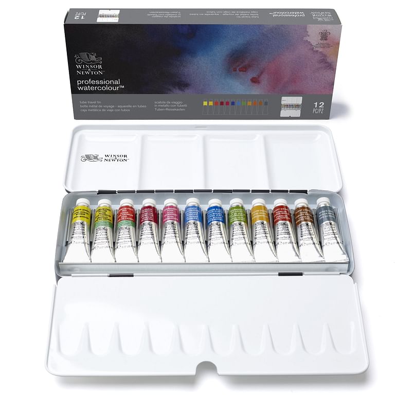 12-color Professional Watercolor Light-Weight Tube Set