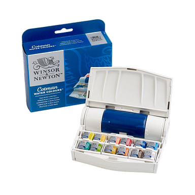 12-color Cotman Watercolor Field Plus Set @ Raw Materials Art Supplies