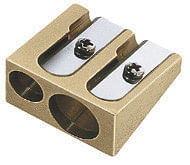 Brass Wedge Double-Hole Pencil Sharpener