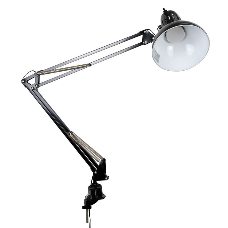 Black LED Swing Arm Clamp Lamp