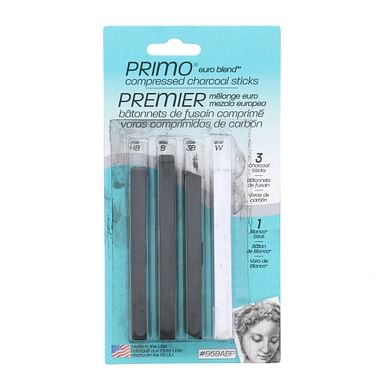 4-piece Primo Charcoal Stick Set @ Raw Materials Art Supplies