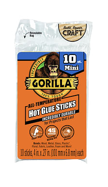 4 Mini Hot Glue Sticks (Pack of 10) @ Raw Materials Art Supplies