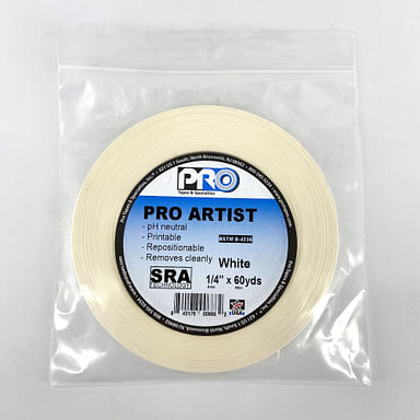 1/4 x 60 yd. White Artist Tape @ Raw Materials Art Supplies