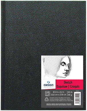 8.5 x 11 Sketch Book (108 sheets, Hard Bound, 65 lbs.) @ Raw Materials  Art Supplies